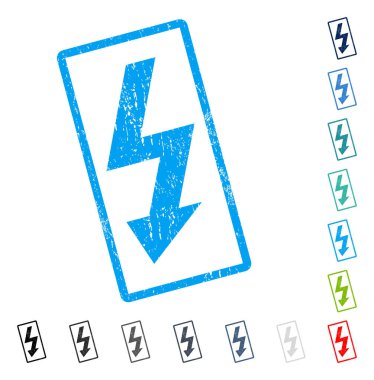 Yüksek gerilim simgesi kauçuk filigran