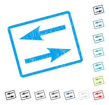 Yatay Exchange okları simge kauçuk filigran