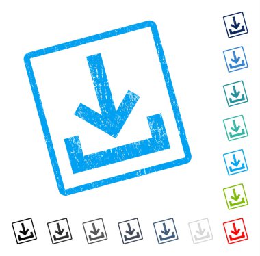 Gelen kutusu simgesini kauçuk filigran