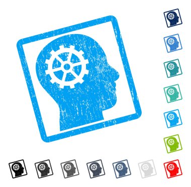 Akıl simgesi kauçuk filigran