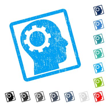 Akıl dişli simgesini kauçuk filigran