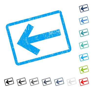 Sol ok simgesi kauçuk filigran