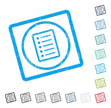 Liste sayfa simgesini kauçuk filigran