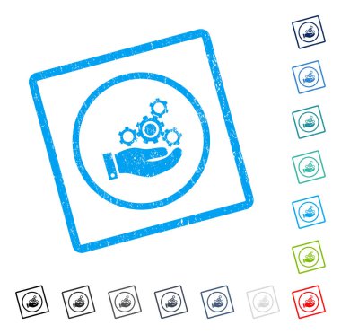 Mekanik Servisi simgesini kauçuk filigran