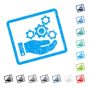 Mekanik Servisi simgesini kauçuk filigran