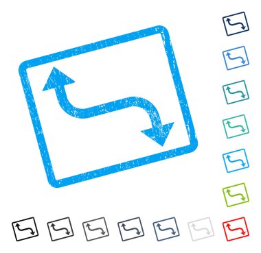 Bend ok simgesi kauçuk filigran karşısında