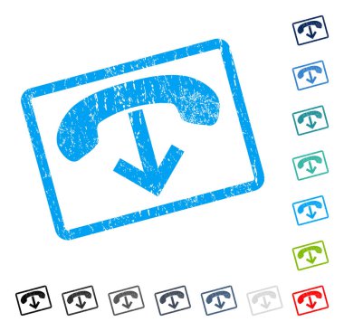 Telefonu kapat simgesini kauçuk filigran