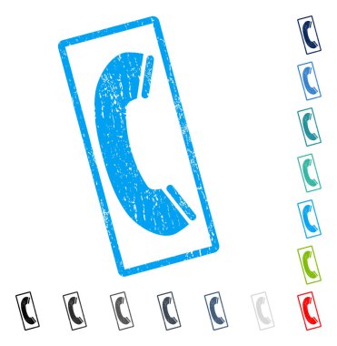 Telefon alıcı simge kauçuk filigran