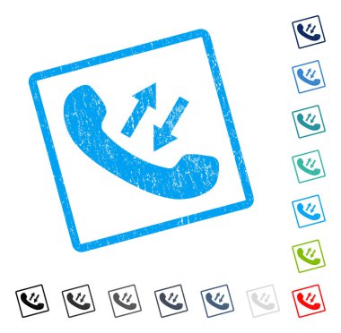 Telefon konuşma simgesini kauçuk filigran