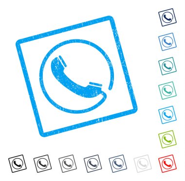 Telefon simgesi kauçuk filigran