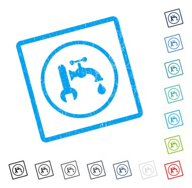 Sıhhi tesisat simgesi kauçuk filigran