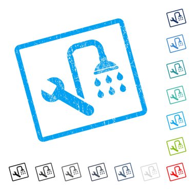 Sıhhi tesisat simgesi kauçuk filigran