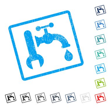 Sıhhi tesisat simgesi kauçuk filigran