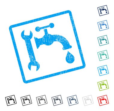 Sıhhi tesisat simgesi kauçuk filigran