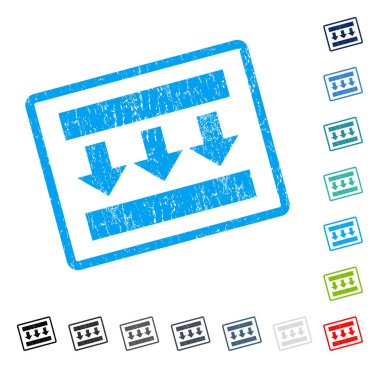 Basıncı aşağı simgesi kauçuk filigran