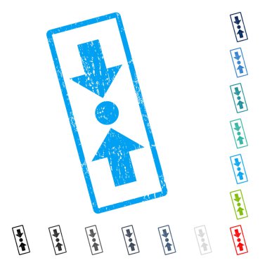 Basınç dikey simgesi kauçuk filigran