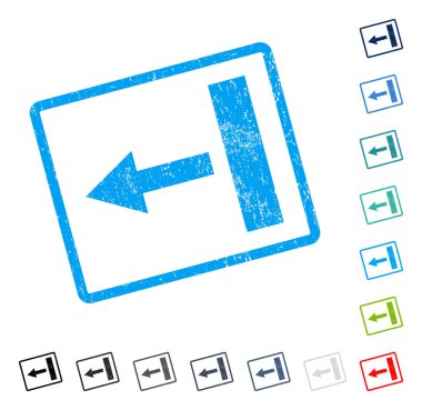 Sol simgesi kauçuk filigran çekmek