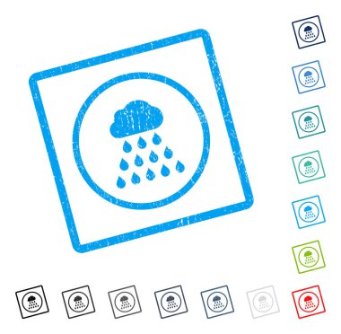 Yağmur bulutu simgesi kauçuk filigran