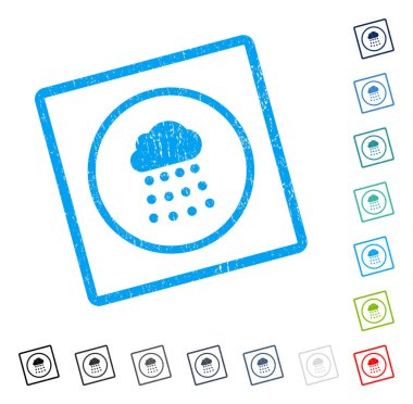 Yağmur bulutu simgesi kauçuk filigran