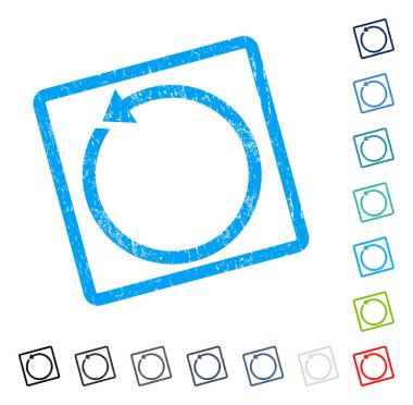 Saatin tersi yönde simgesini kauçuk filigran döndürmek