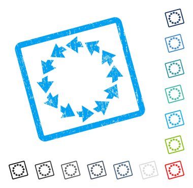 Saatin tersi yönde simgesini kauçuk filigran döndürmek