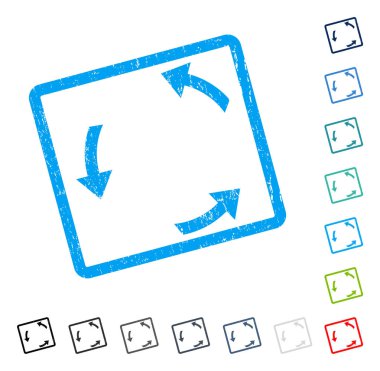 Saatin tersi yönde simgesini kauçuk filigran döndürmek