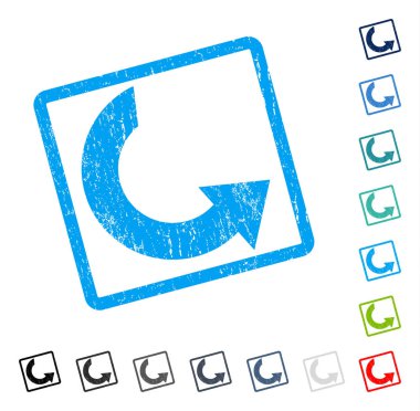 Saatin tersi yönde simgesini kauçuk filigran döndürmek