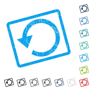 Saatin tersi yönde simgesini kauçuk filigran döndürmek