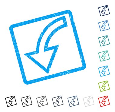 Sol simgesi kauçuk filigran döndürmek