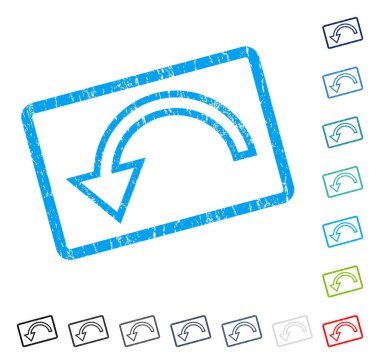 Sol simgesi kauçuk filigran döndürmek