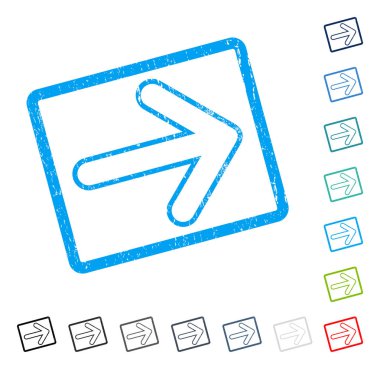 Yuvarlak ok sağ simge kauçuk filigran