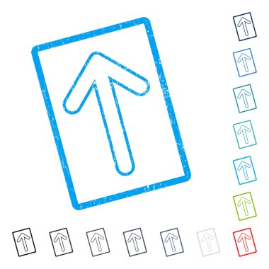 Simge kauçuk filigran yukarı yönlü ok