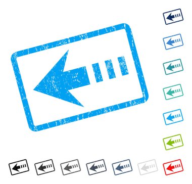 Sol simgesi kauçuk filigranı göndermek