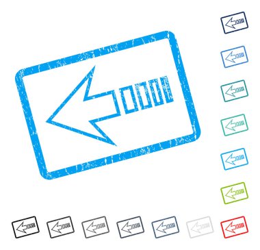 Sol simgesi kauçuk filigranı göndermek