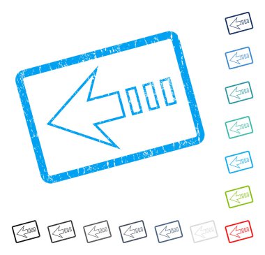 Sol simgesi kauçuk filigranı göndermek