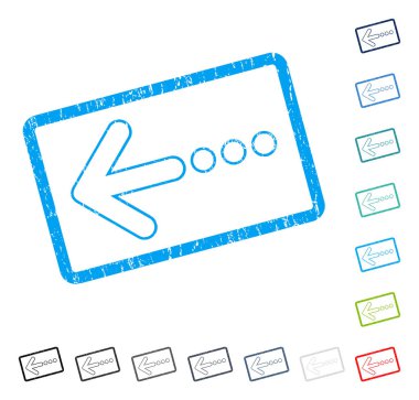 Sol simgesi kauçuk filigranı göndermek