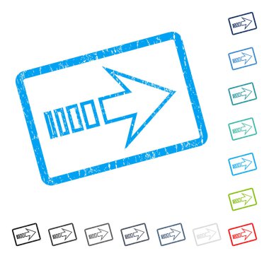 Sağ simge kauçuk filigranı göndermek