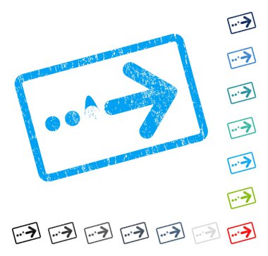 Sağ simge kauçuk filigranı göndermek