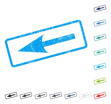 Keskin ok sol simgesi kauçuk filigran