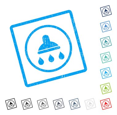 Duş simgesi kauçuk filigran