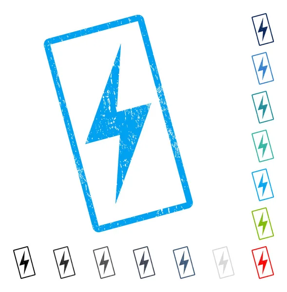Elektrizität Symbol Gummiwasserzeichen — Stockvektor