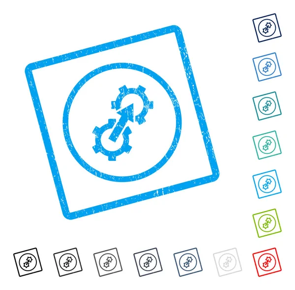 Dişli Tümleştirme simgesi kauçuk filigran