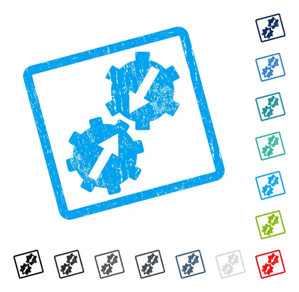 Dişli Tümleştirme simgesi kauçuk filigran