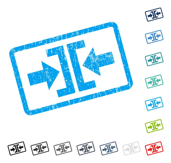 Basın yatay yöndeki simgesi kauçuk filigran