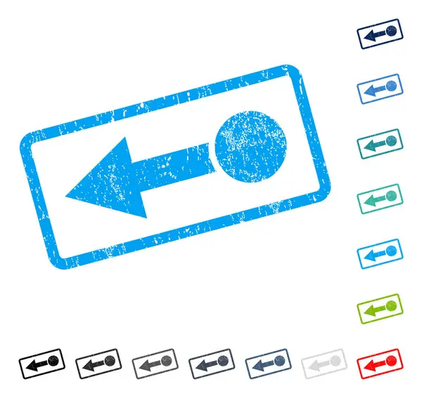 Sol simgesi kauçuk filigran çekmek