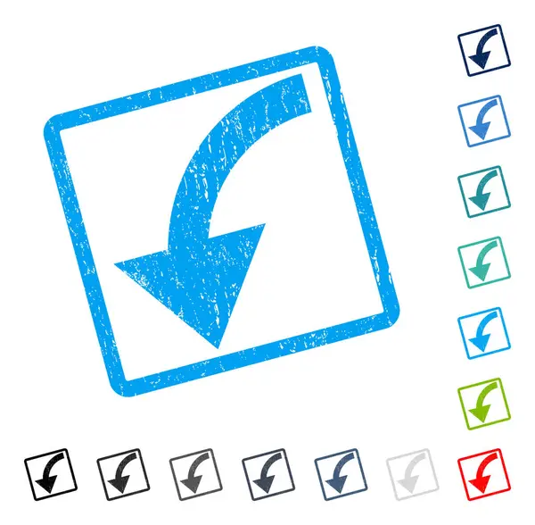 Saatin tersi yönde simgesini kauçuk filigran döndürmek