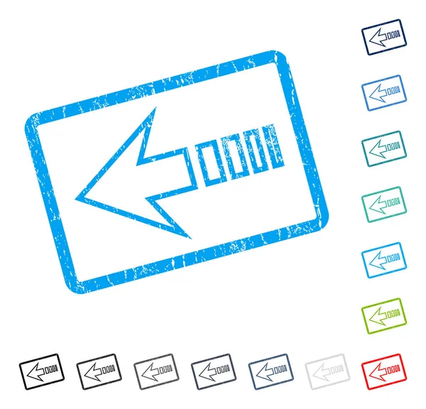 Sol simgesi kauçuk filigranı göndermek