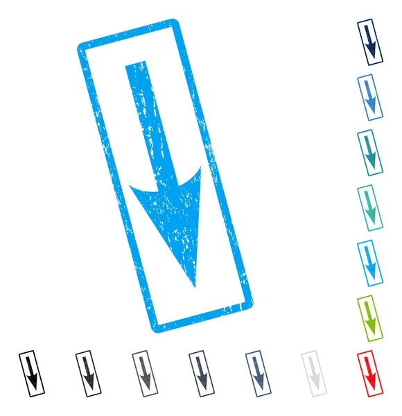 Simge kauçuk filigran aşağı ok keskin