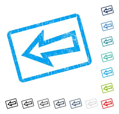 Ok sol simgesi kauçuk filigran