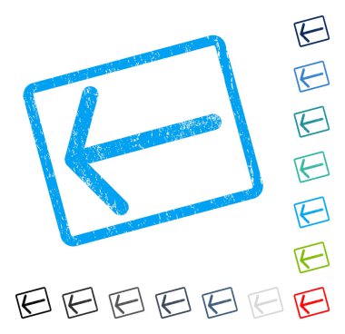 Ok sol simgesi kauçuk filigran